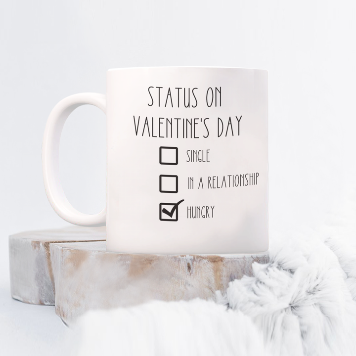 Funny Valentine's Day Mug, Anti-Valentine's Day Coffee Cup, Sarcastic Valentine Gift for Coworkers, Best Friend Valentine
