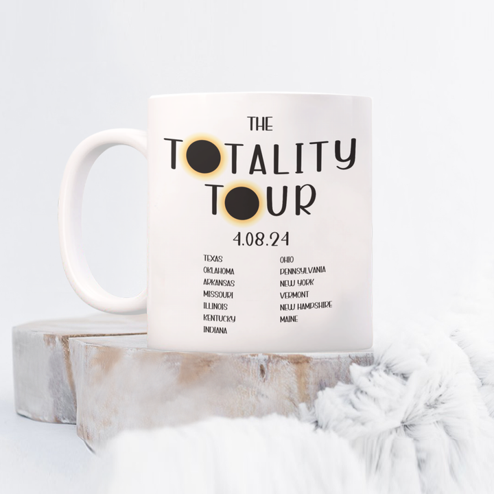 Solar Eclipse Mug, Path of Totality, Totality Tour Solar Eclipse Gifts, Eclipse Coffee Cup Memorabilia