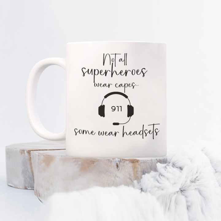 Police Dispatcher Mug, 911 Operator Gifts, Coffee Cup for Emergency Dispatcher, Superhero Mug, First Responder Birthday Present,