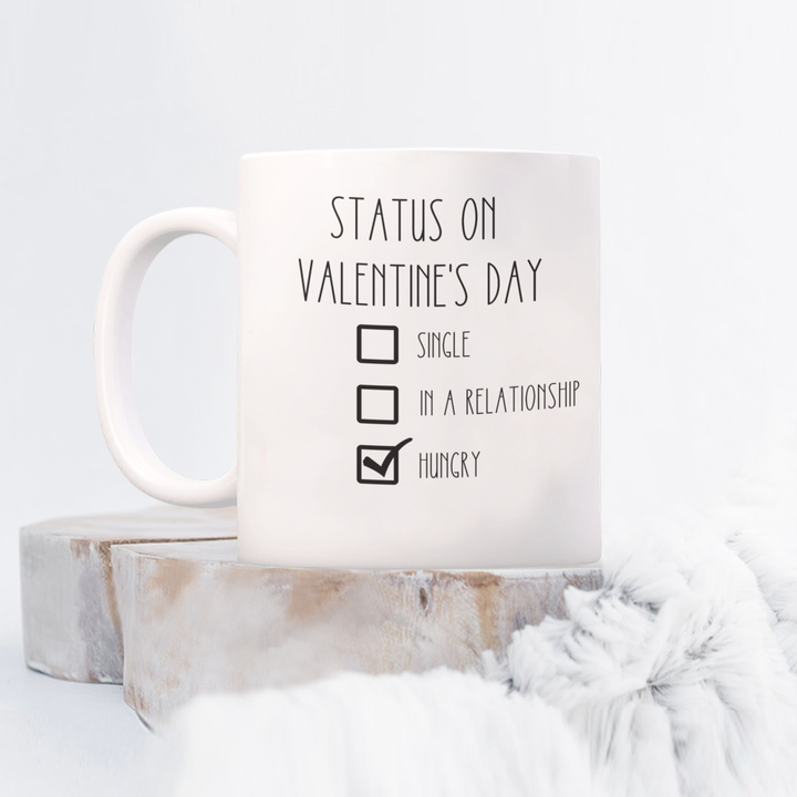 Funny Valentine's Day Mug, Anti-Valentine's Day Coffee Cup, Sarcastic Valentine Gift for Coworkers, Best Friend Valentine