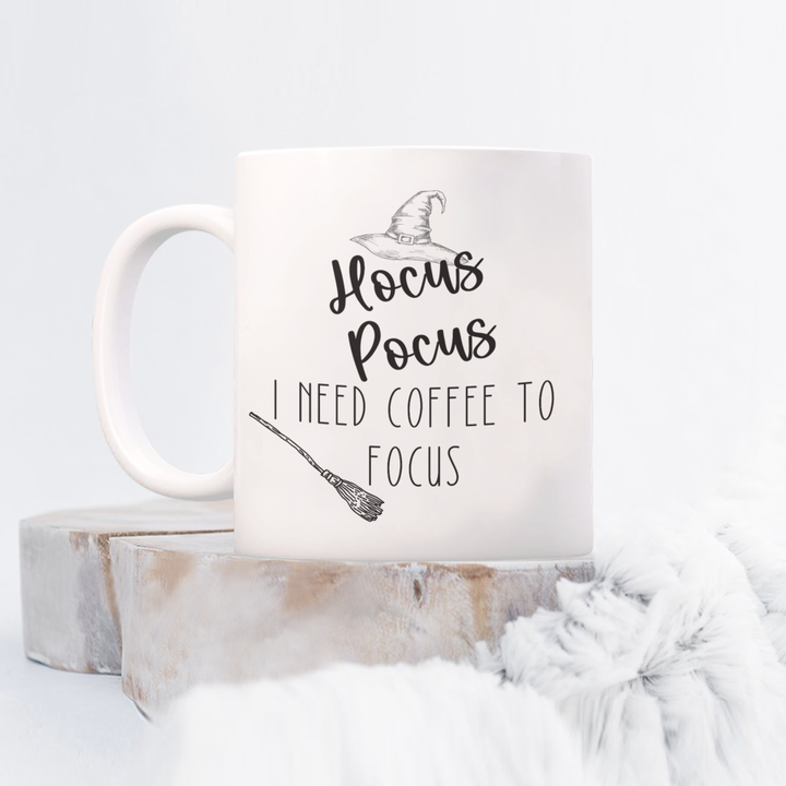 Hocus Pocus Coffee Cup, Sarcastic Halloween Mug, Coffee Lovers Hocus Pocus Presents for Friends