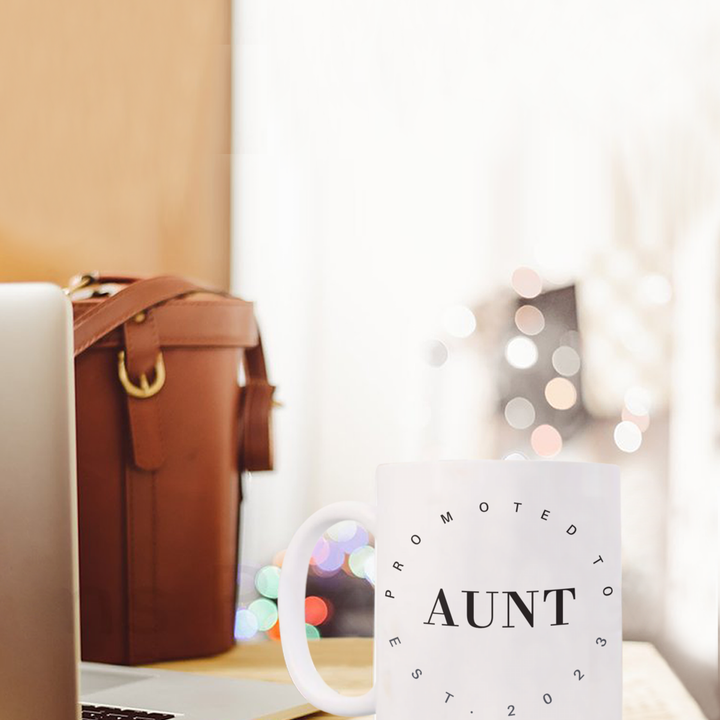 Funny Aunt Mug, Coffee Cup for Aunt, Gifts for Aunt, PRomoted to Aunt 2023, New Baby Announcement, Baby on the Way, to sister, from niece, from nephew
