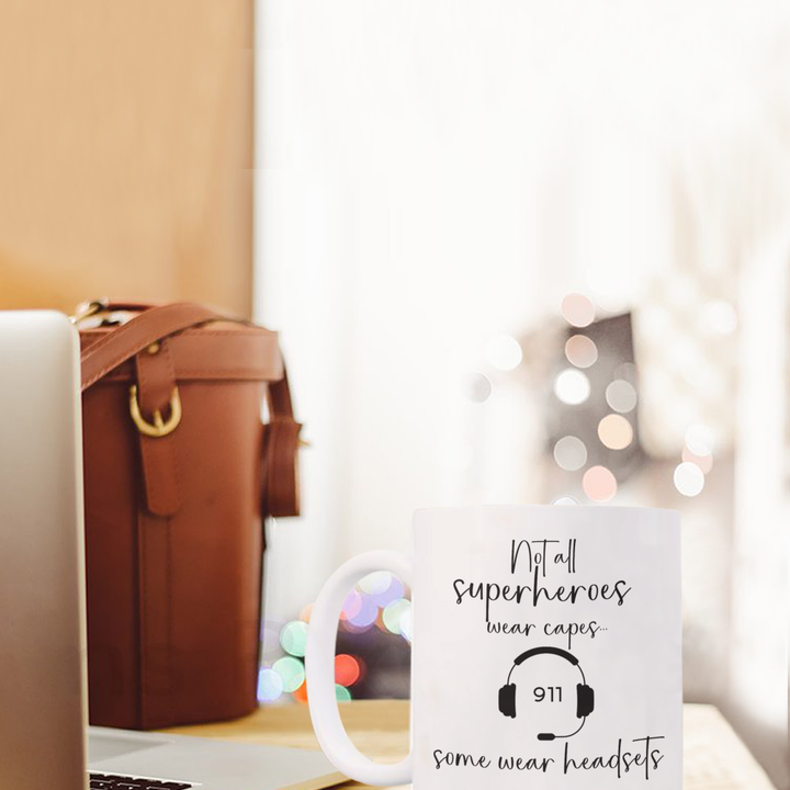 Police Dispatcher Mug, 911 Operator Gifts, Coffee Cup for Emergency Dispatcher, Superhero Mug, First Responder Birthday Present,