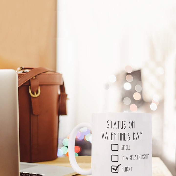 Funny Valentine's Day Mug, Anti-Valentine's Day Coffee Cup, Sarcastic Valentine Gift for Coworkers, Best Friend Valentine
