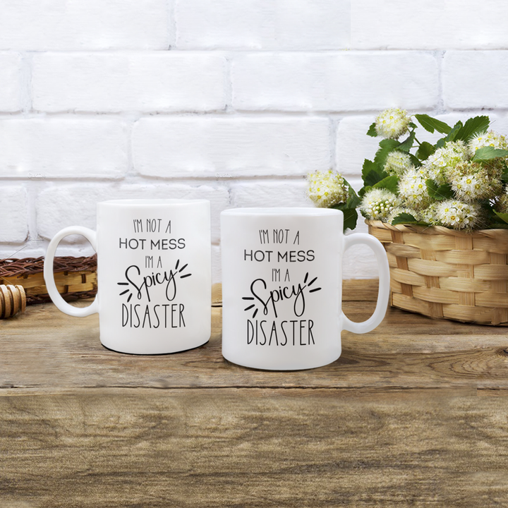 Funny Hot Mess Mug, Hot Mess Spicy Disaster Coffee Cup, Funny Coffee Cup, Trendy Sayings Mug, Hot Mess Gifts for Her