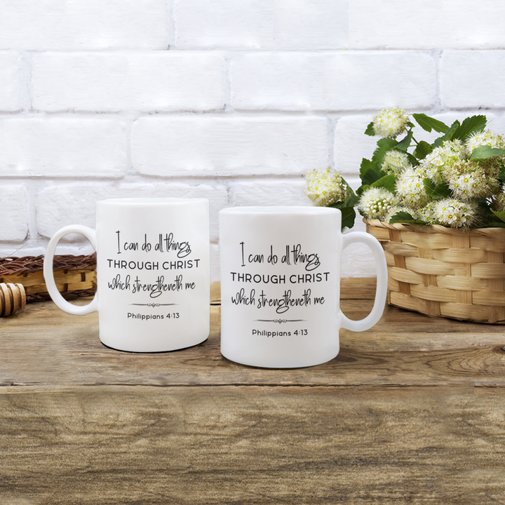 All Things Through Christ Mug, I can Do All Things Coffee Cup, Phillippians 4:13, Motivational Scriptures, Young Men Young Women Primary Theme, Church of Jesus Christ of Latter-day Saints