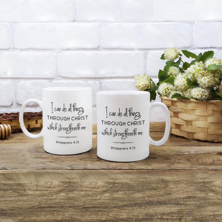 All Things Through Christ Mug, I can Do All Things Coffee Cup, Phillippians 4:13, Motivational Scriptures, Young Men Young Women Primary Theme, Church of Jesus Christ of Latter-day Saints