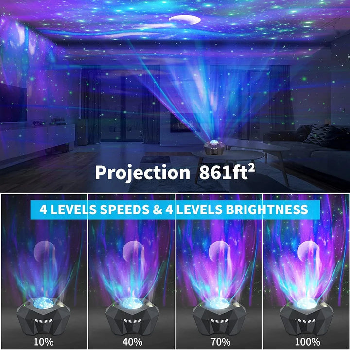 Star Light Projector, LED Starry Night Light Projector, Galaxy Projector Led Lights, Star Music Projectors, Bluetooth Speaker, Remote Control, Timing Function,